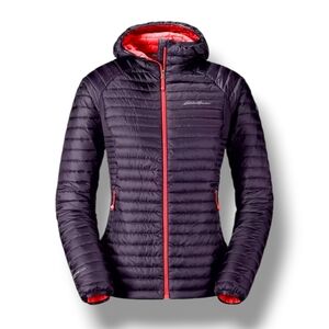NWOT Eddie Bauer Women's Microtherm 2.0 Down Hooded Jacket, Size Small